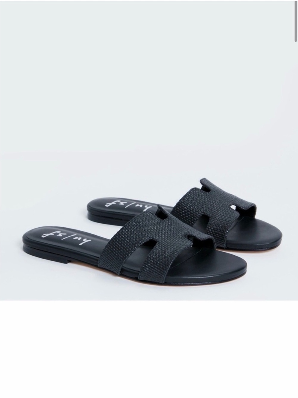 🔥 Designer French Sole Black Woven Slide Sandals - Picture 3 of 7